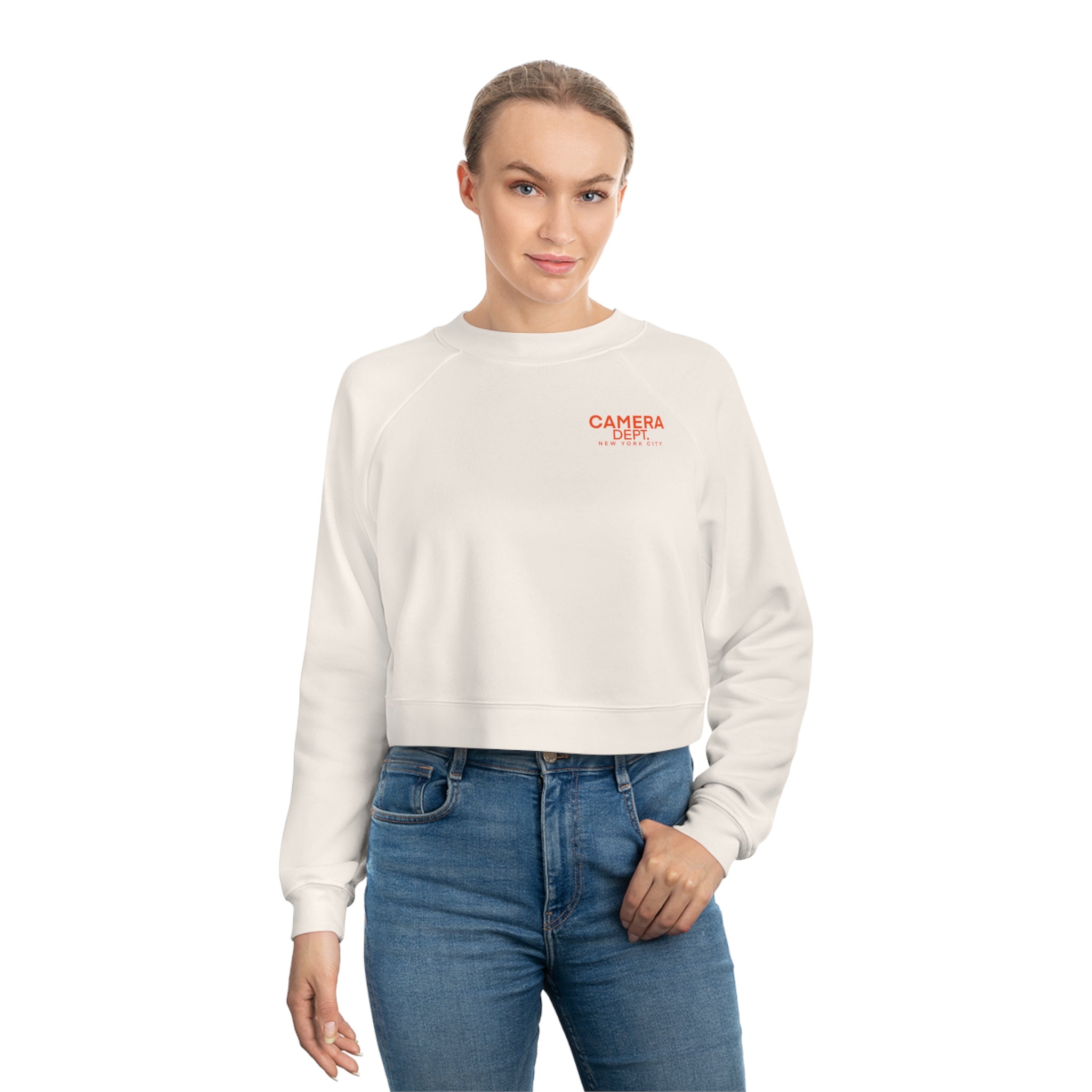 CAMERA DEBT Women's Cropped Fleece Pullover