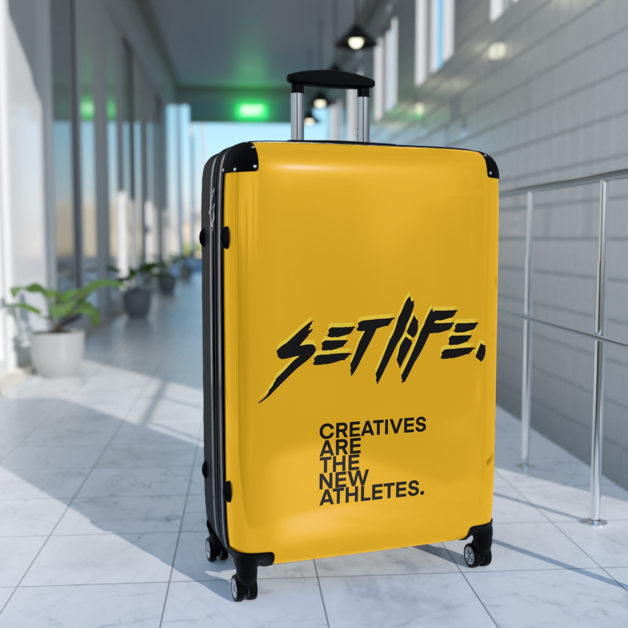 LIMITED SETLIFE Yellow Cabin Suitcase