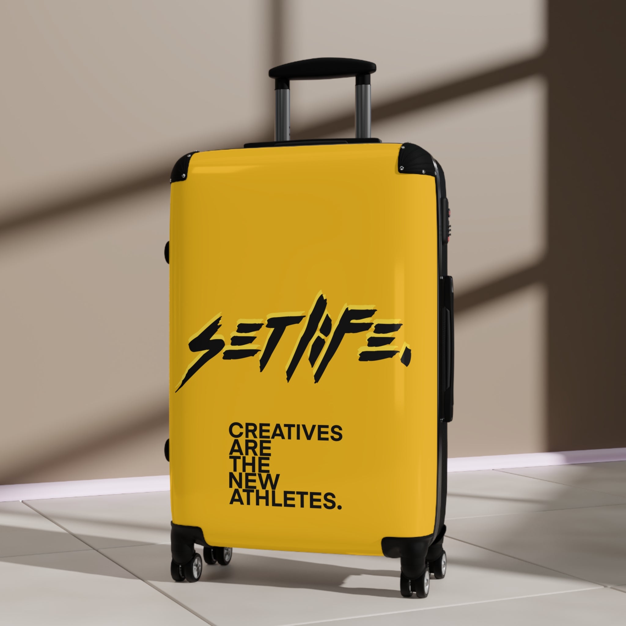 LIMITED SETLIFE Yellow Cabin Suitcase