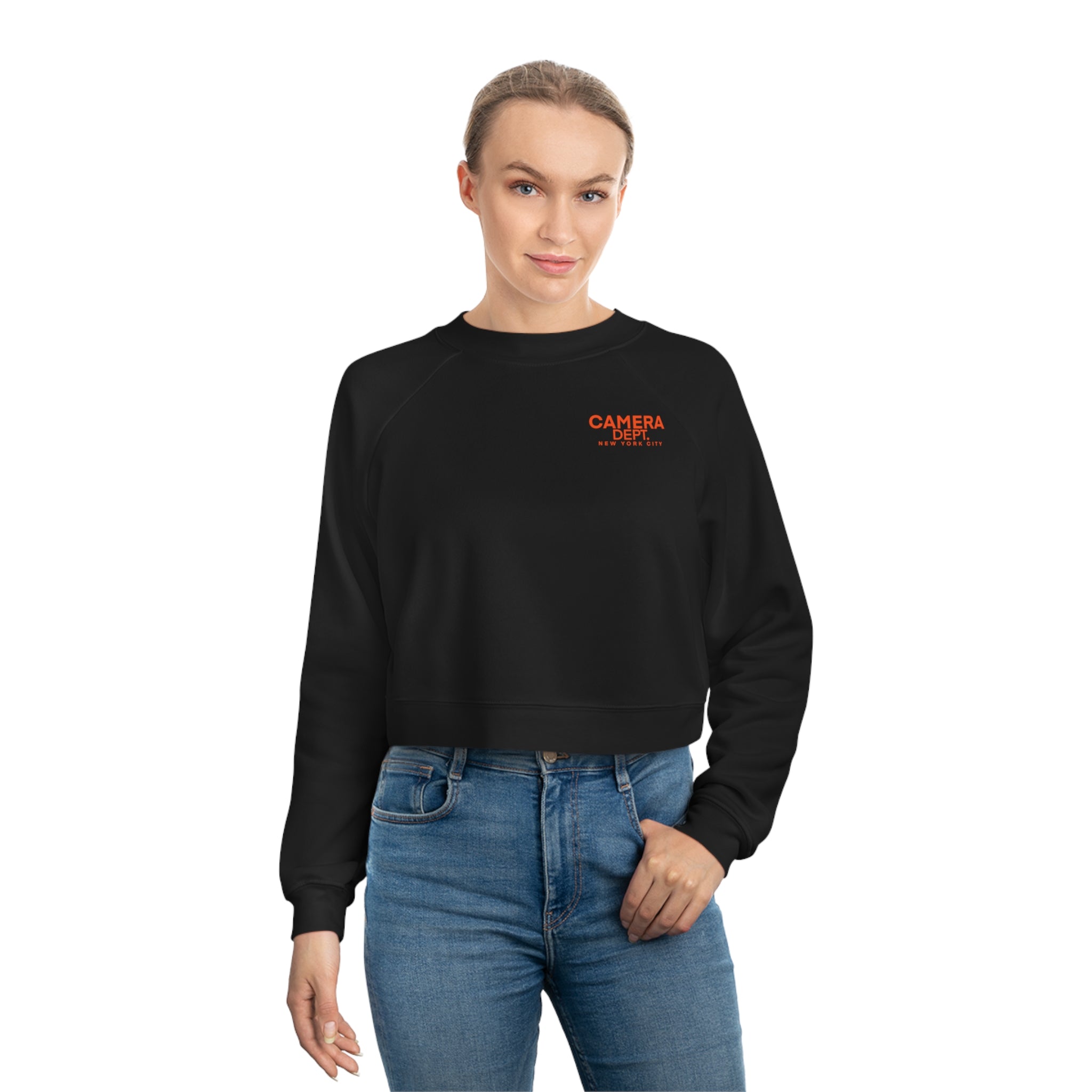 CAMERA DEBT Women's Cropped Fleece Pullover