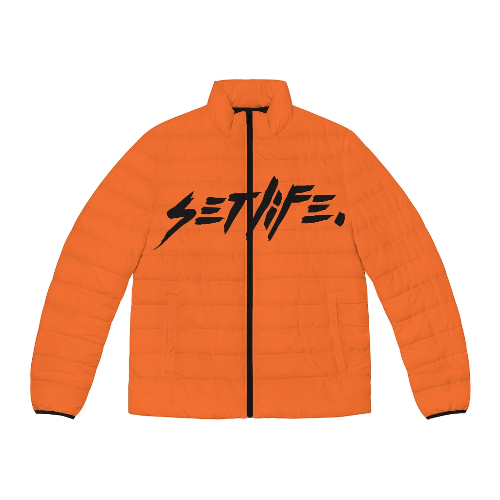 NEON ORANGE CREATIVES Puffer Jacket (AOP)