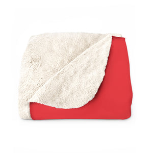 Red Sherpa “Creative” Fleece Blanket