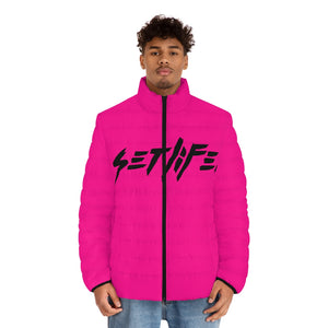 FUCHSIA CREATIVES Puffer Jacket (AOP)