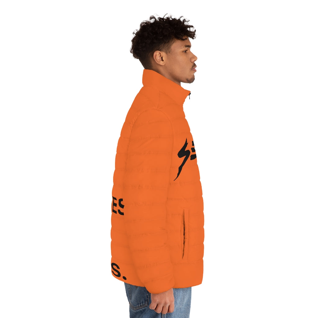 NEON ORANGE CREATIVES Puffer Jacket (AOP)