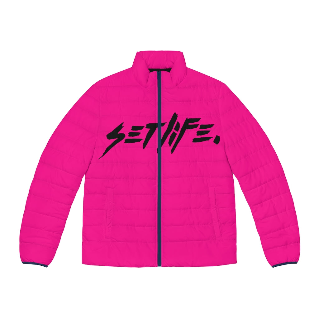 FUCHSIA CREATIVES Puffer Jacket (AOP)