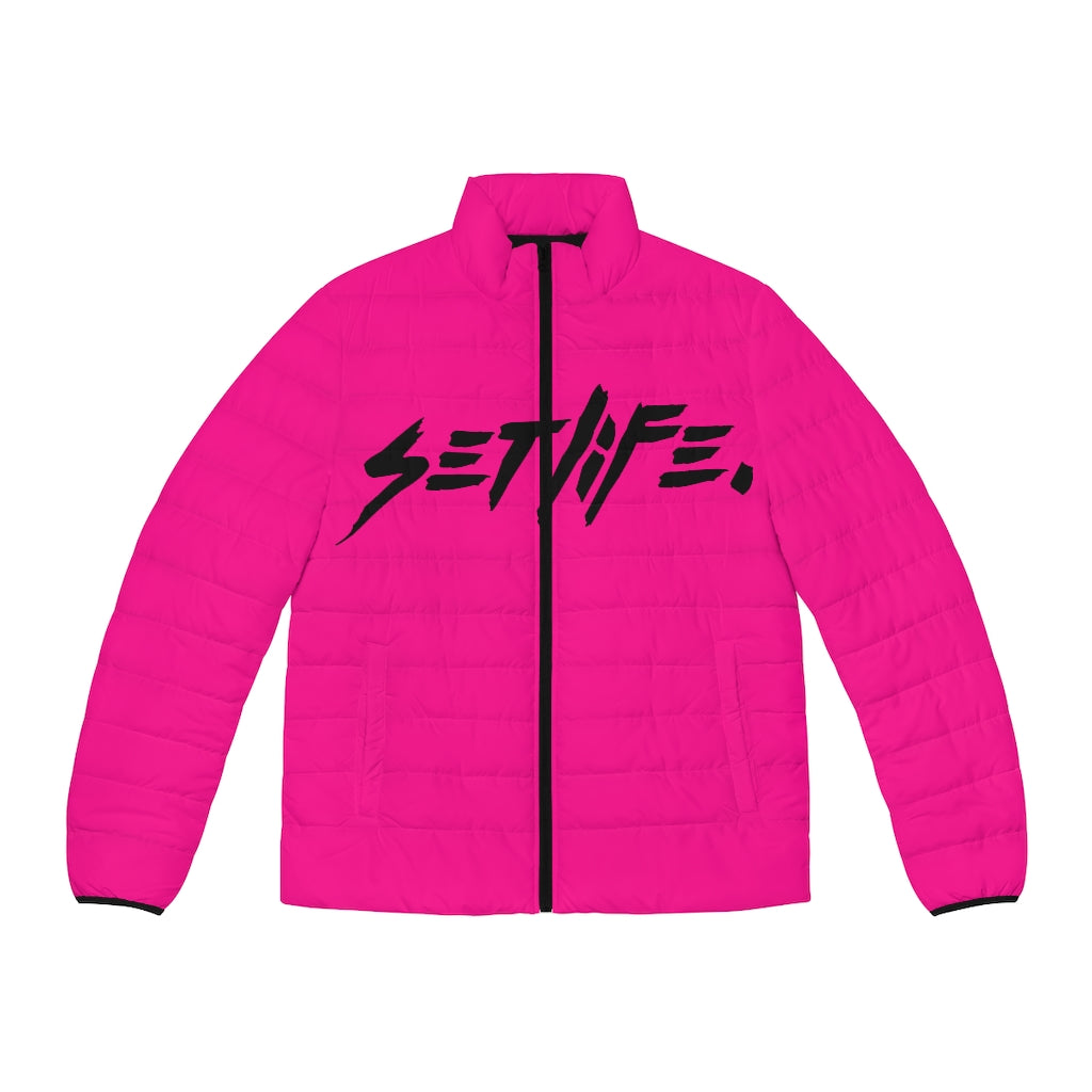 FUCHSIA CREATIVES Puffer Jacket (AOP)