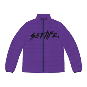 Purple CREATIVE Puffer Jacket