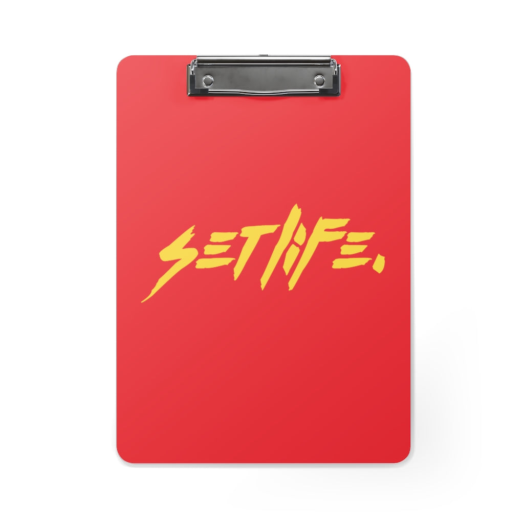 Red SETLIFE Clipboard