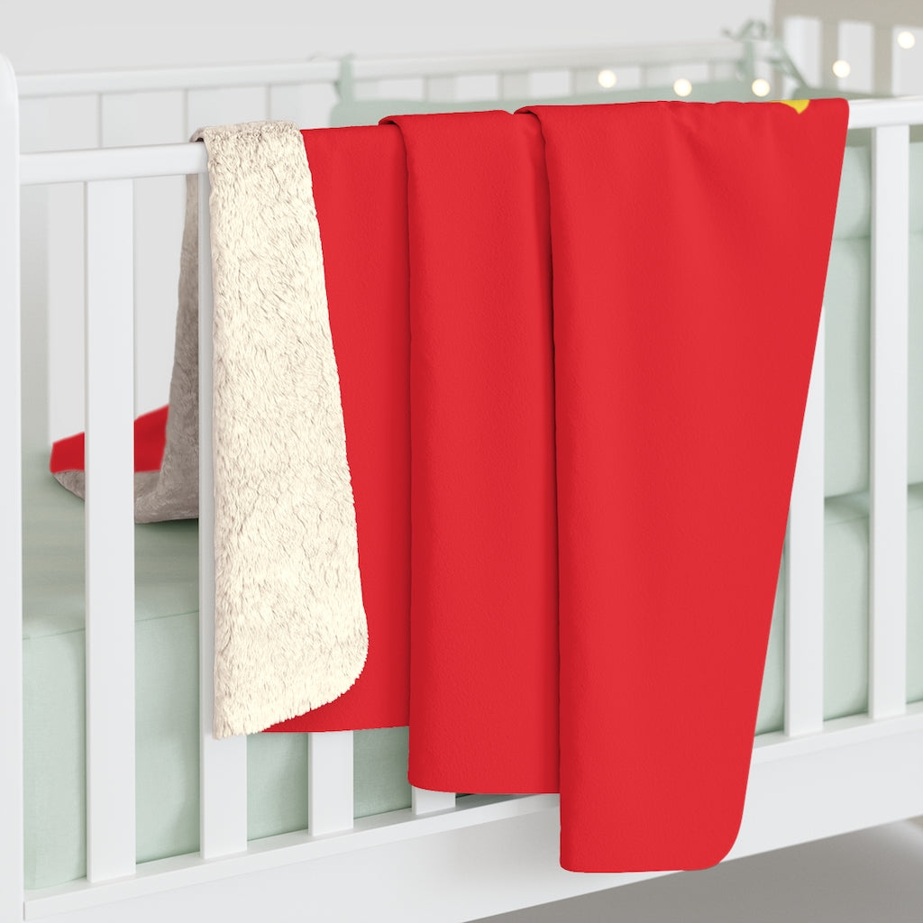 Red Sherpa “Creative” Fleece Blanket