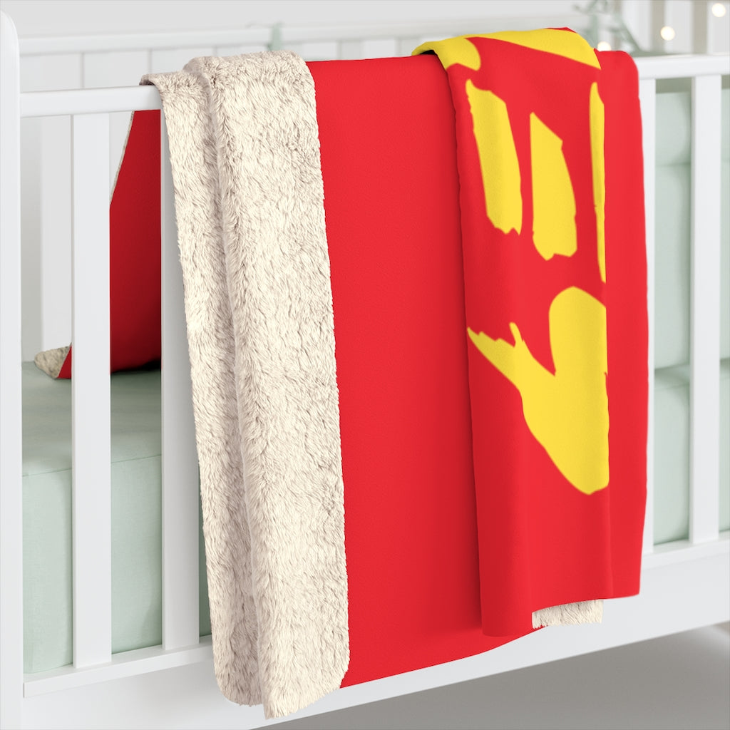 Red Sherpa “Creative” Fleece Blanket