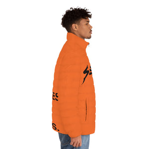 NEON ORANGE CREATIVES Puffer Jacket (AOP)